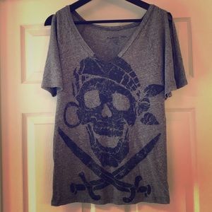 Unique cold shoulder tee from Galveston TX